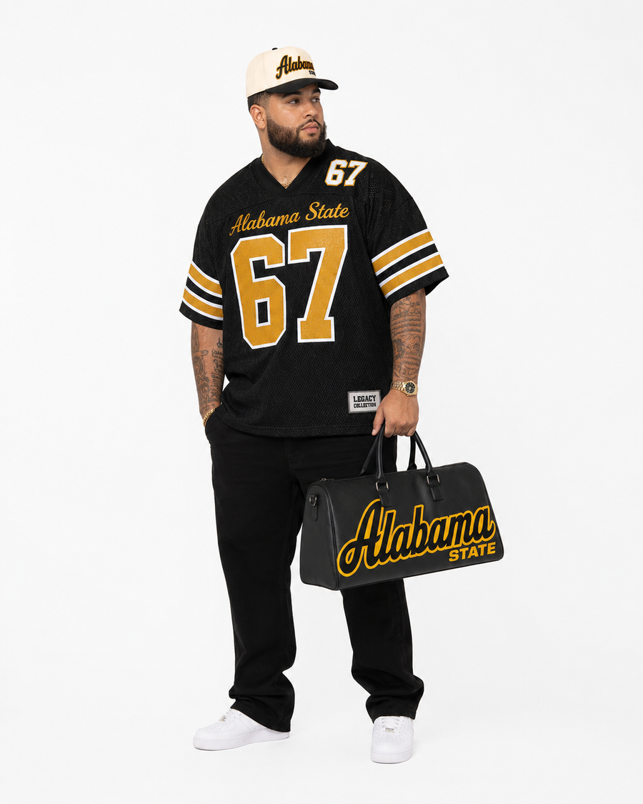 Alabama State Legacy Campus Travel Bag male campaign image alternate view
