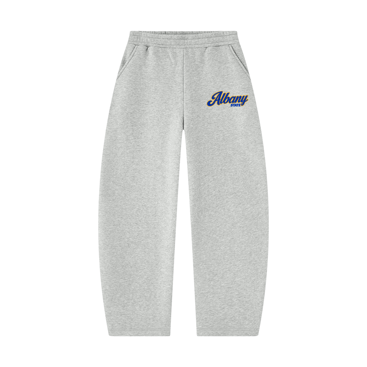 Albany State Campus Collection wide leg sweatpants on white background