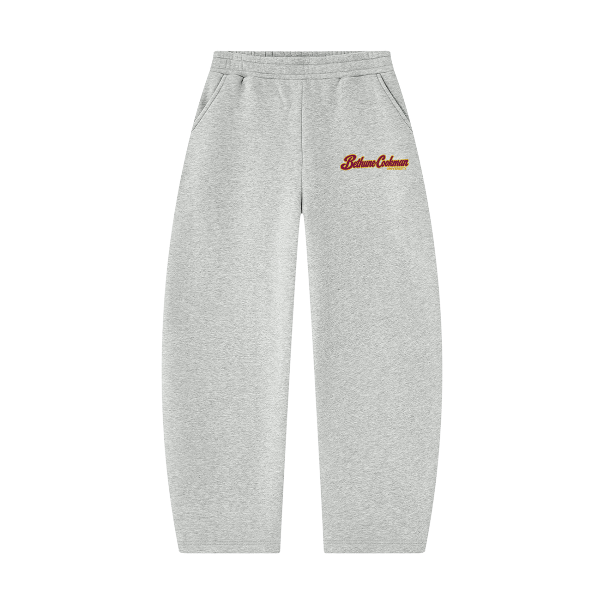 Bethune-Cookman Campus Collection wide leg sweatpants on white background