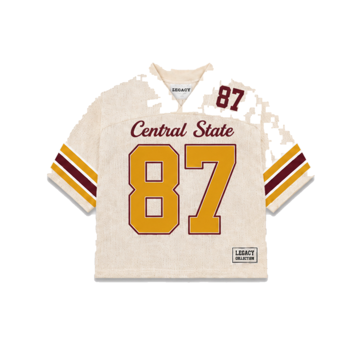 Central State Legacy Jersey in cream, front view