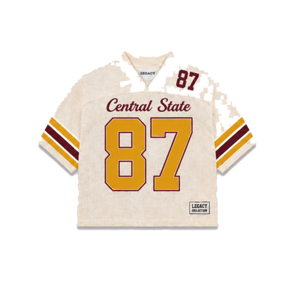 Central State Legacy Jersey in cream, front view