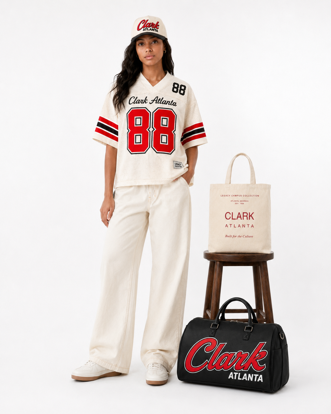 Clark Atlanta Legacy Campus Collection female campaign image