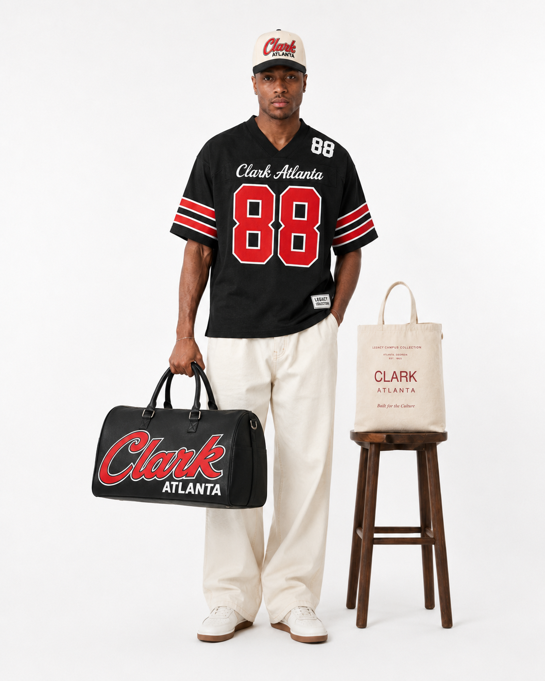Clark Atlanta Legacy Campus Collection male campaign image