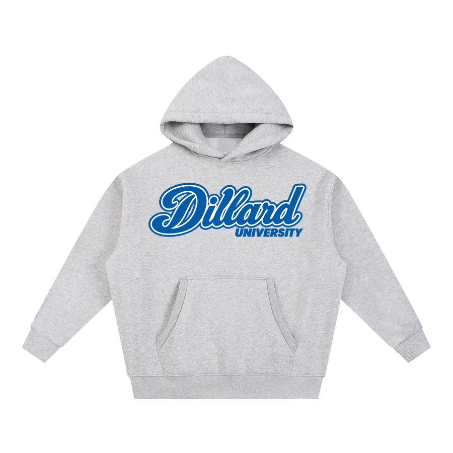 Dillard University Campus Collection oversized hoodie on white background