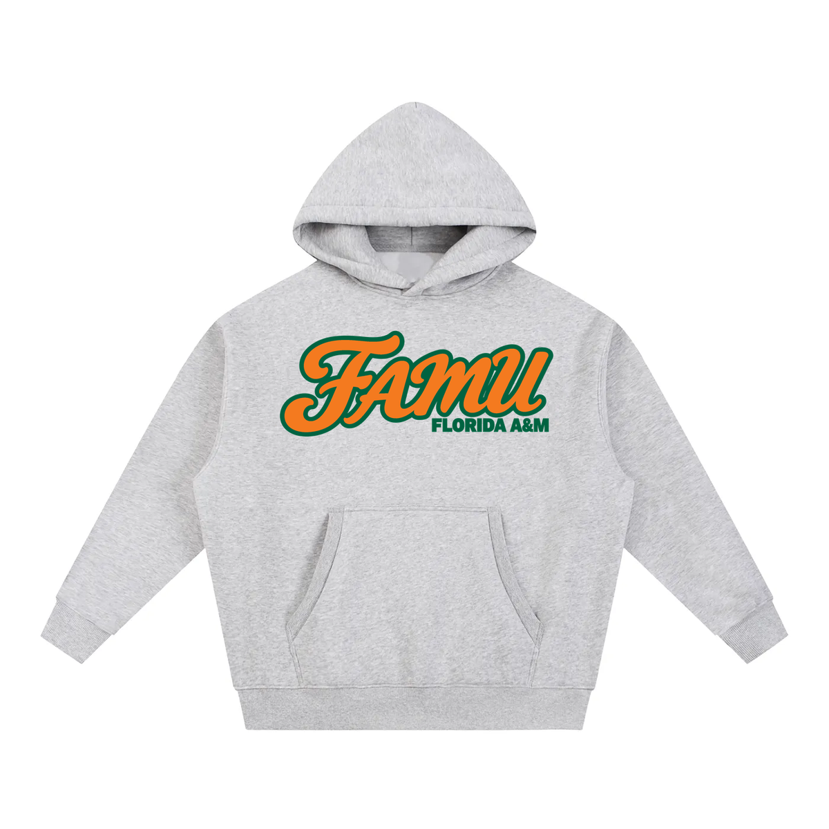 FAMU Campus Collection oversized hoodie on white background