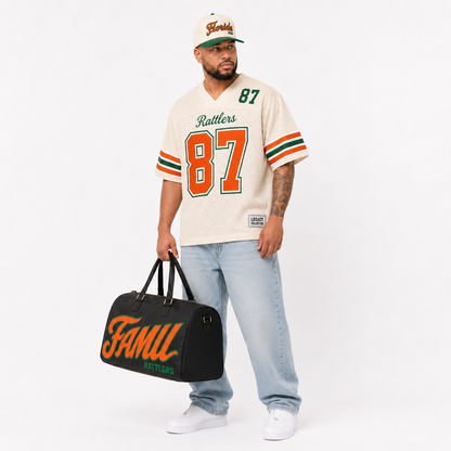 FAMU Legacy Campus Travel Bag male campaign image