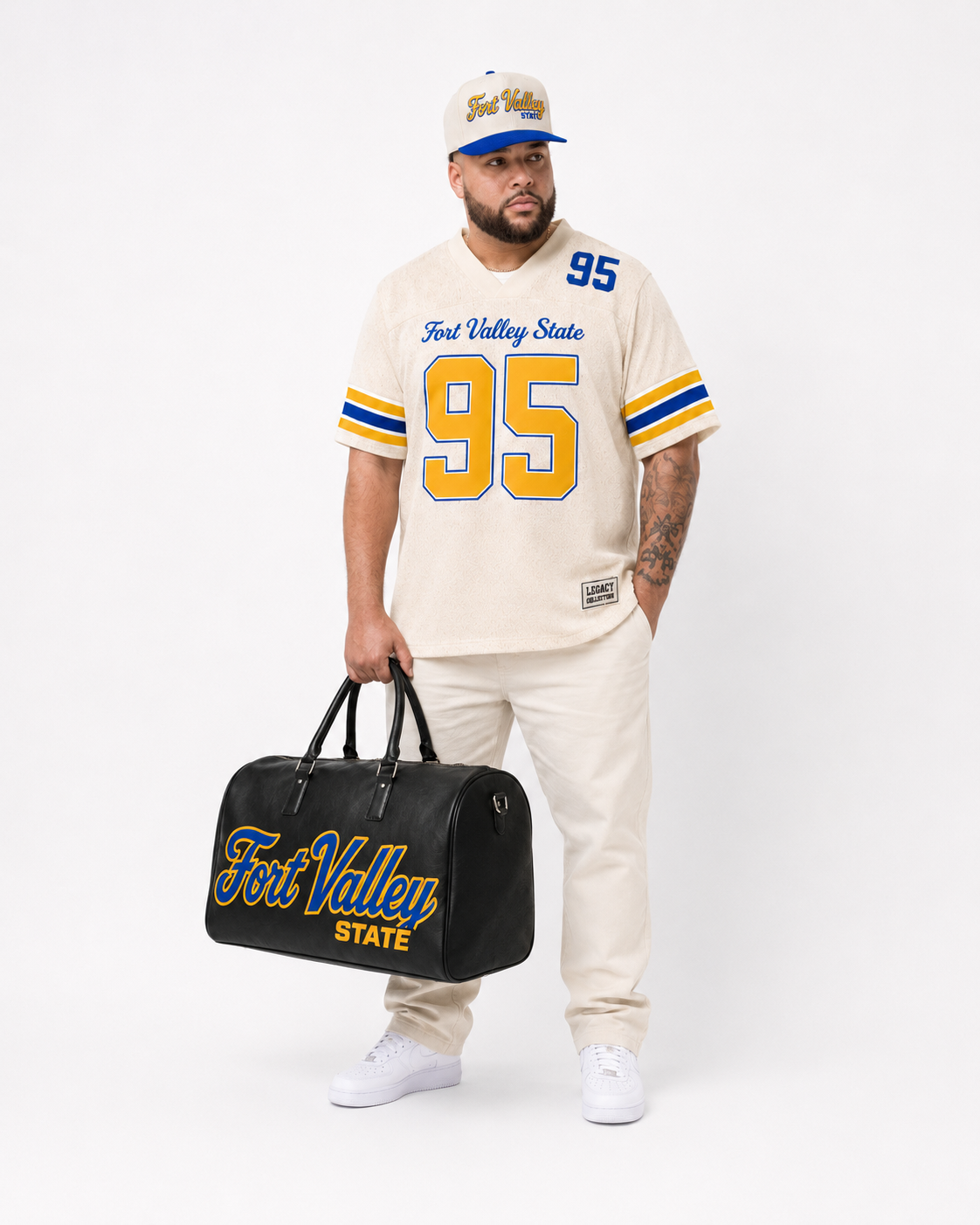 Fort Valley State Legacy Campus Travel Bag male campaign image