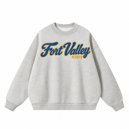 Fort Valley State Campus Collection Boxy Oversized Crewneck front preview