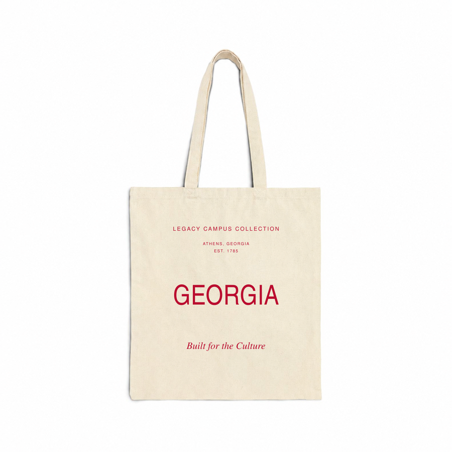 Georgia Legacy Campus Tote in natural canvas