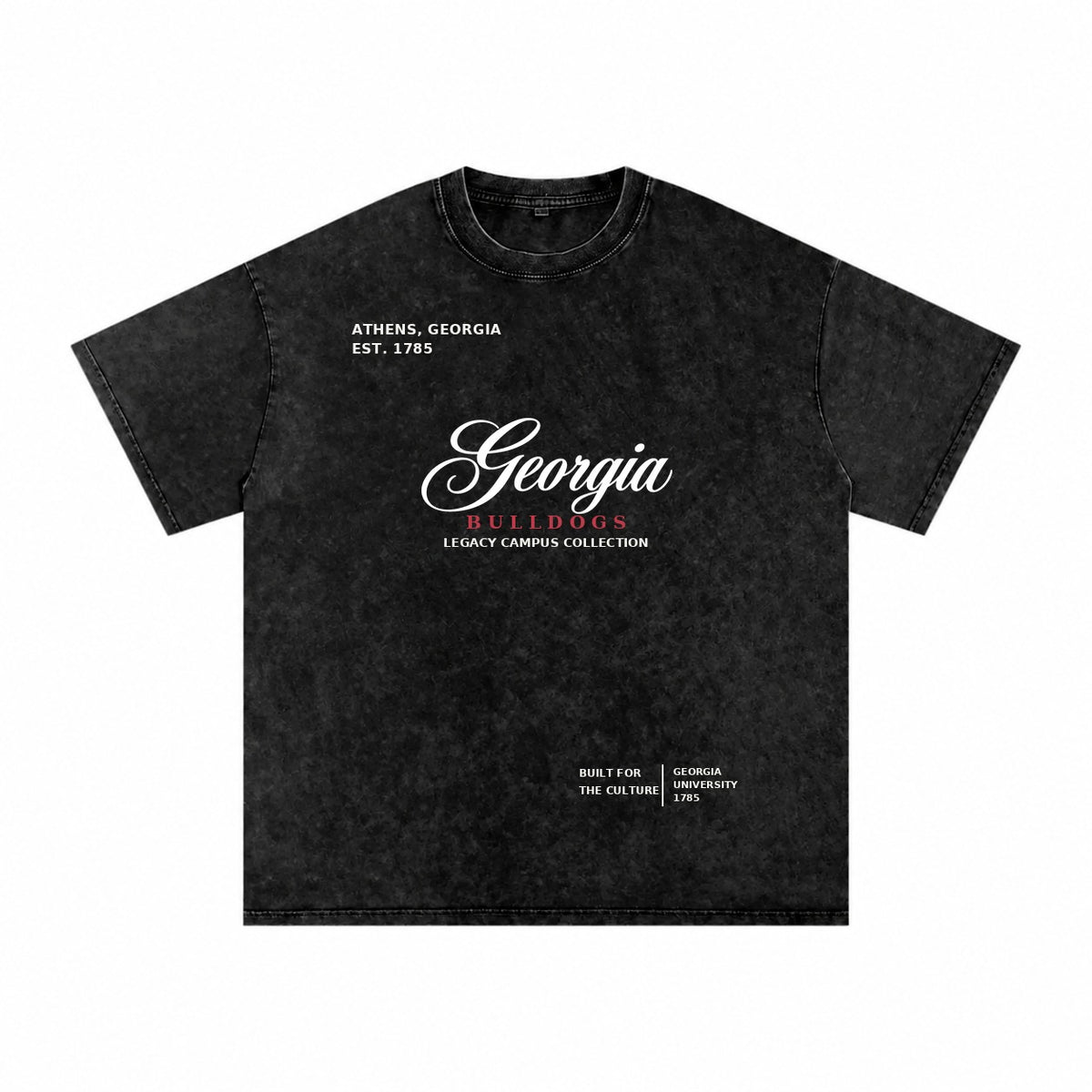 Georgia washed black short sleeve shirt front