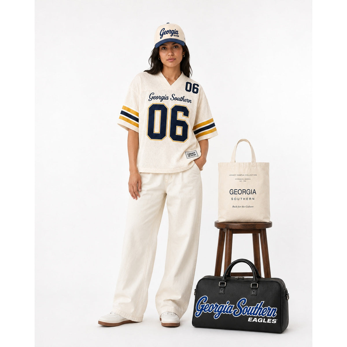 Georgia Southern Legacy Campus Travel Bag female campaign image