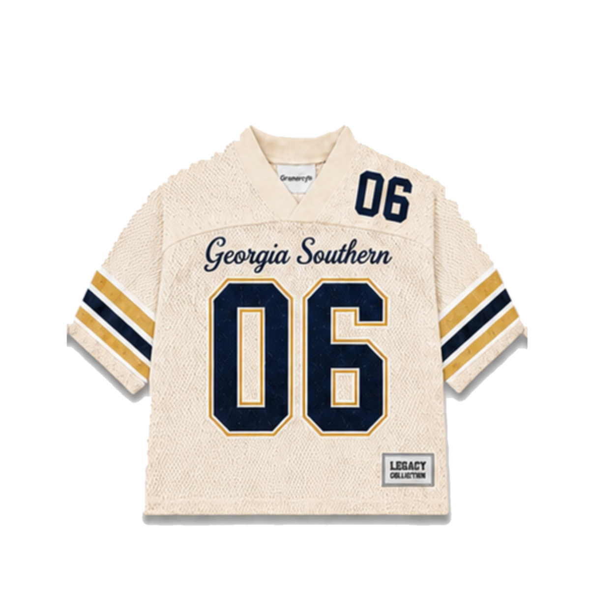 Georgia Southern Legacy Jersey in cream, front view
