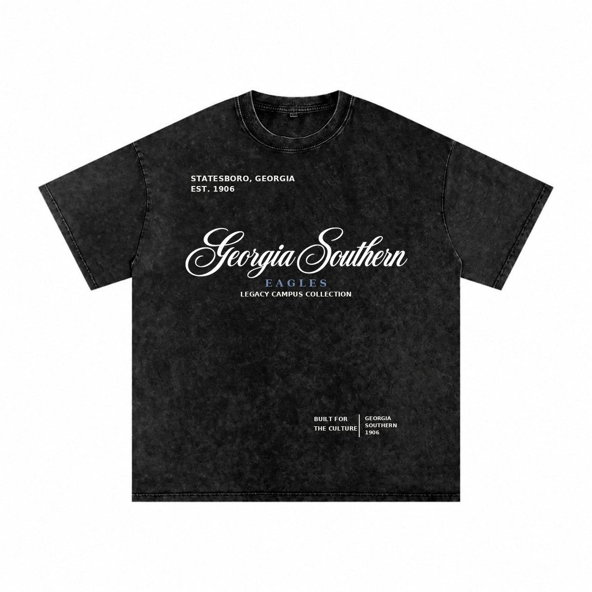 Georgia Southern washed black short sleeve shirt front
