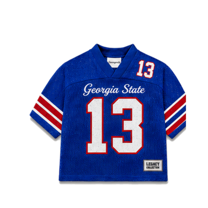 Georgia State Legacy Jersey in regular school colors, front view