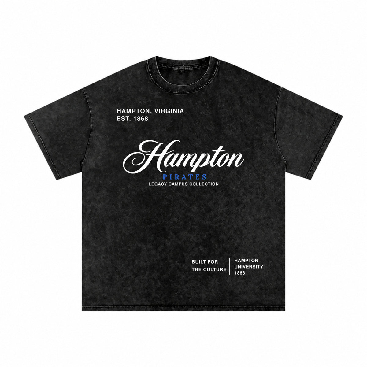 Hampton washed black short sleeve shirt front