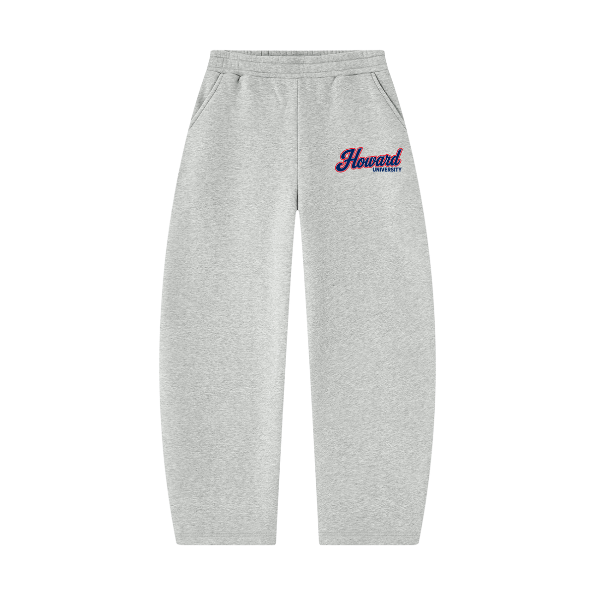 Howard University Campus Collection wide leg sweatpants on white background
