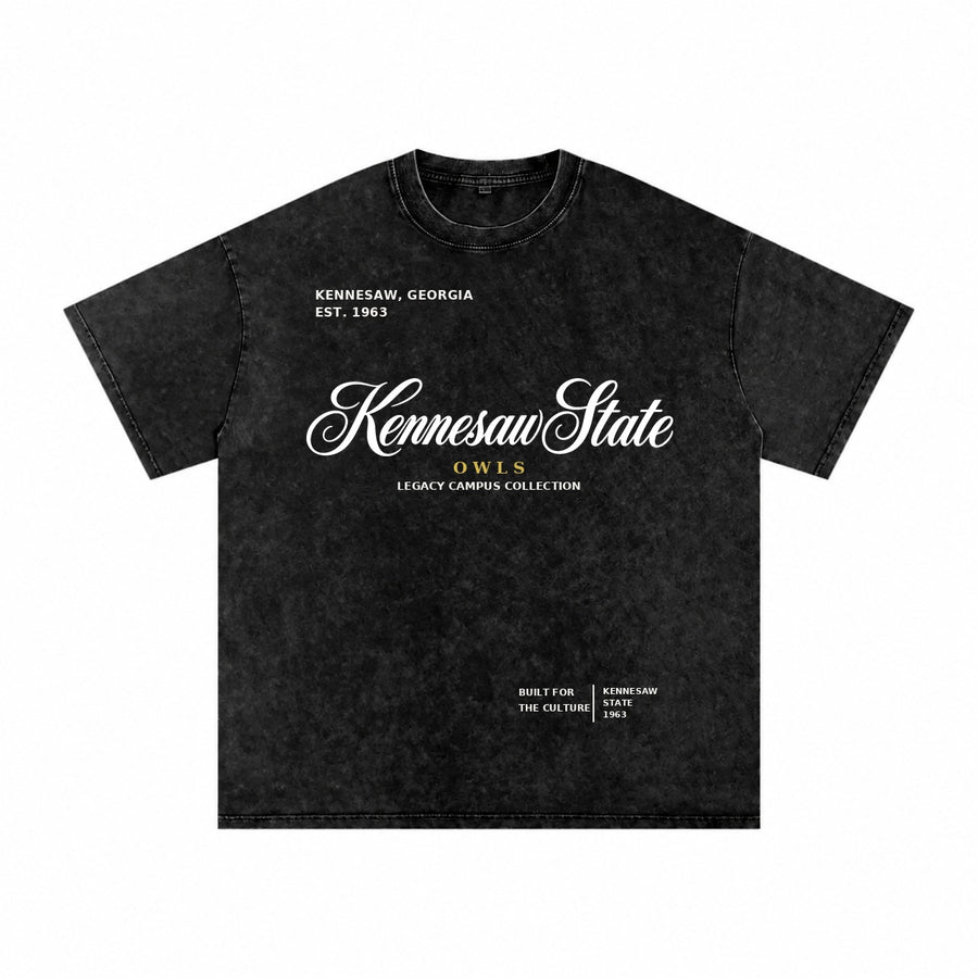 Kennesaw State washed black short sleeve shirt front