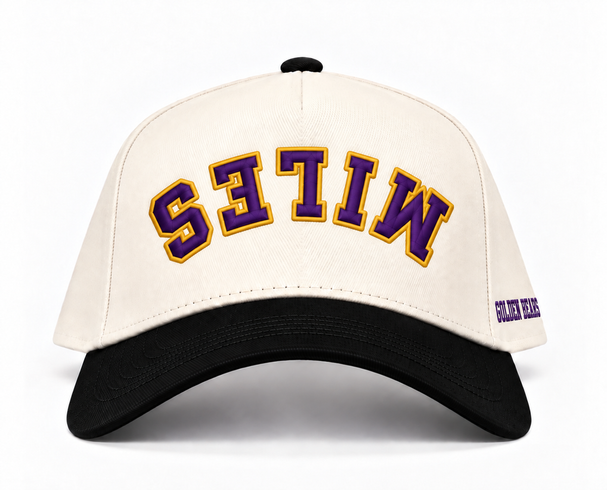 Miles upside down Legacy Campus cap front product image