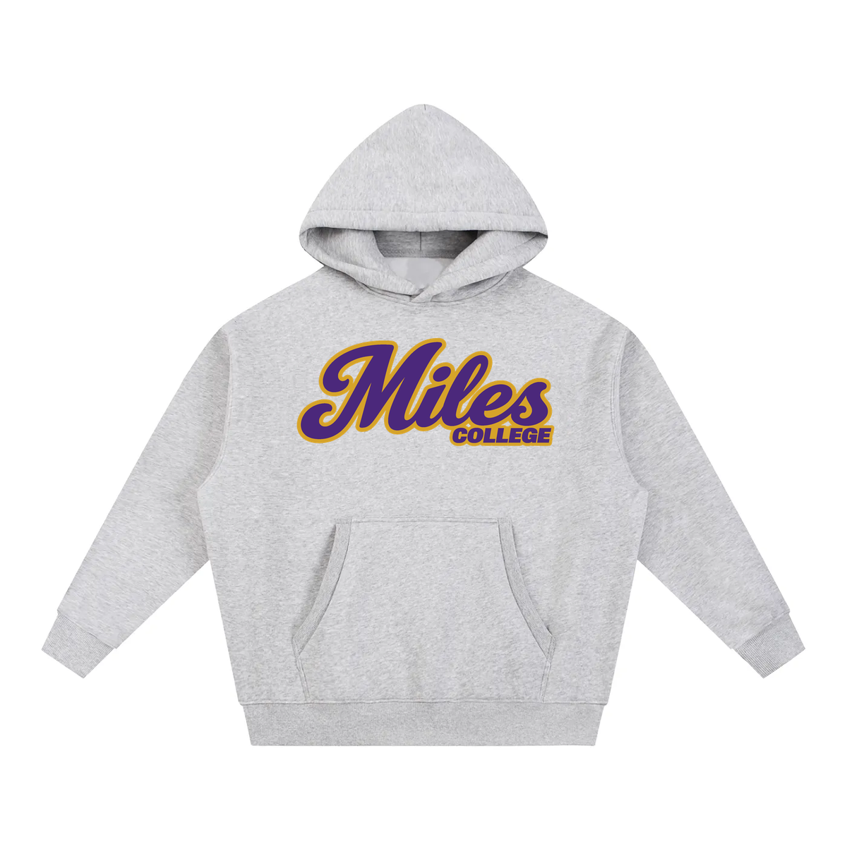 Miles College Campus Collection oversized hoodie on white background