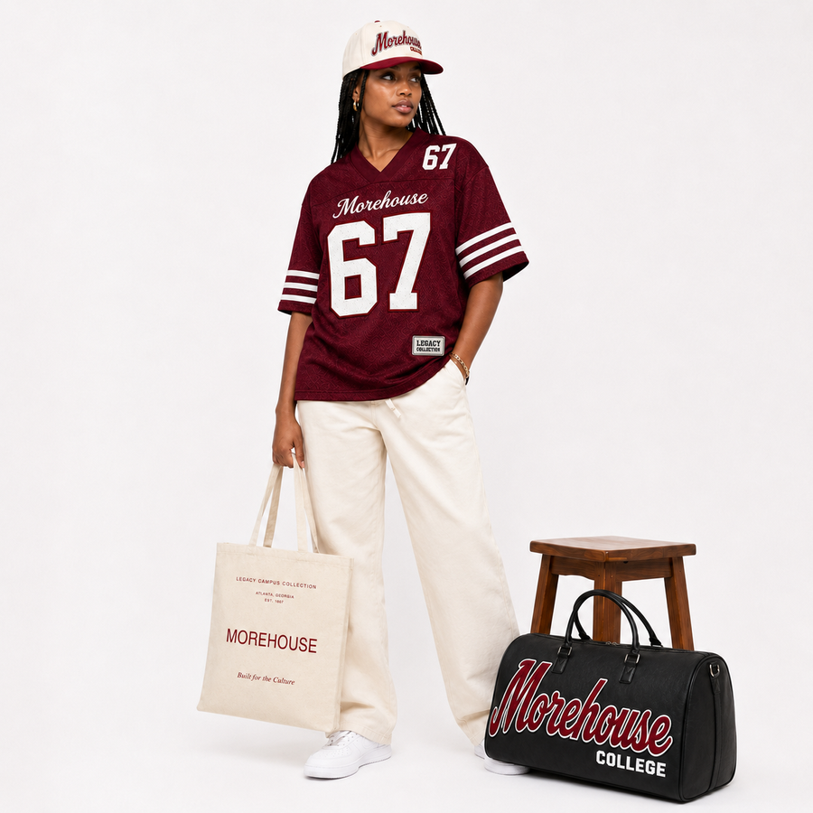 Morehouse Legacy Campus Collection female campaign image alternate view