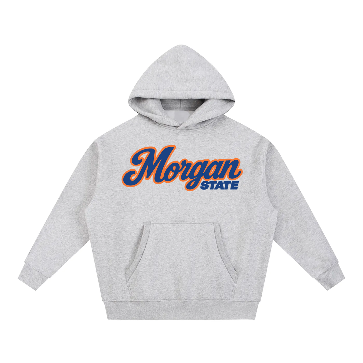 Morgan State Campus Collection oversized hoodie on white background