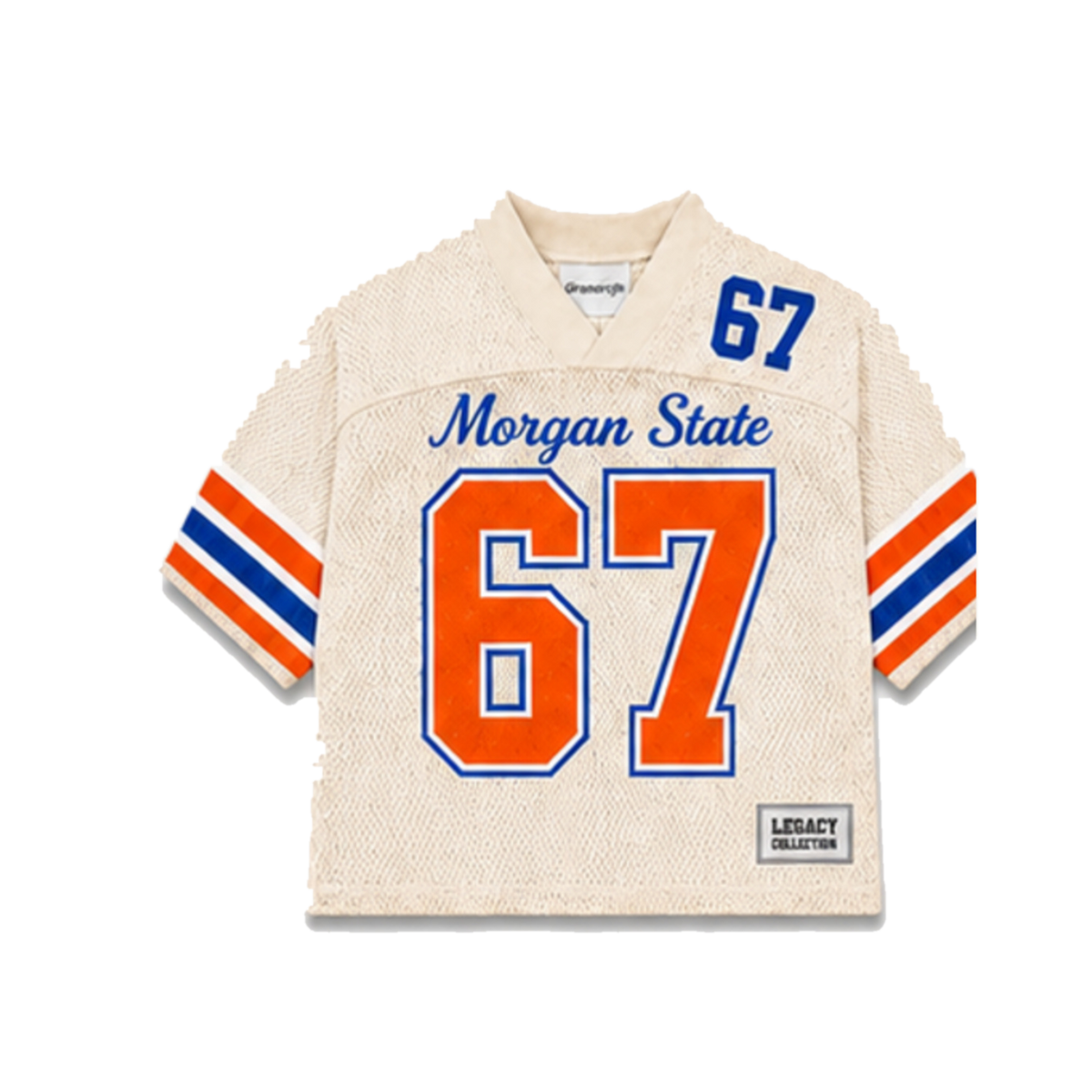 Morgan State Legacy Jersey in cream, front view