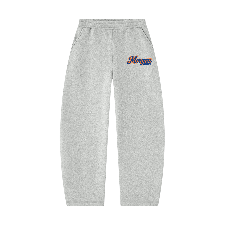 Morgan State Campus Collection wide leg sweatpants on white background