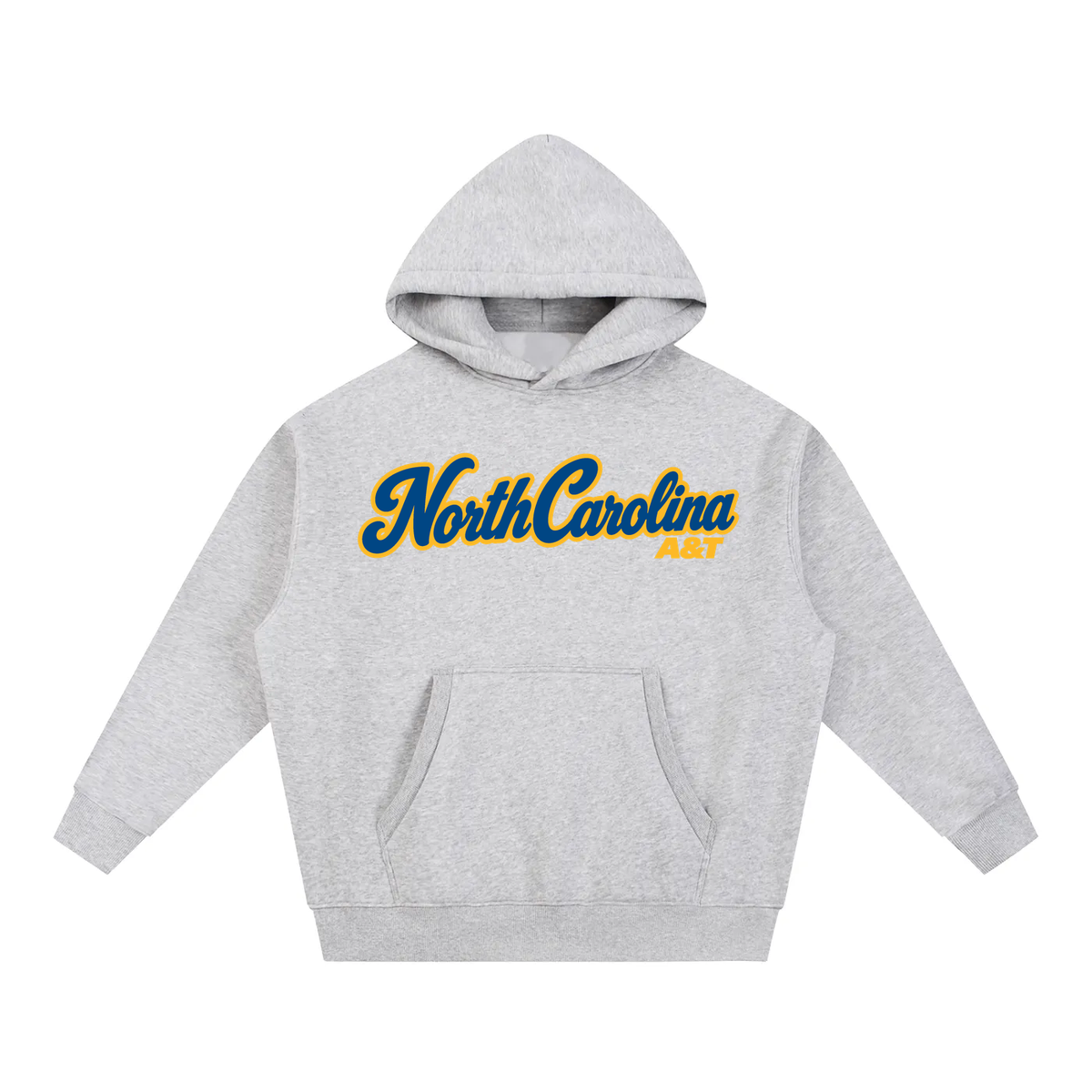 North Carolina A&T Campus Collection oversized hoodie on white background