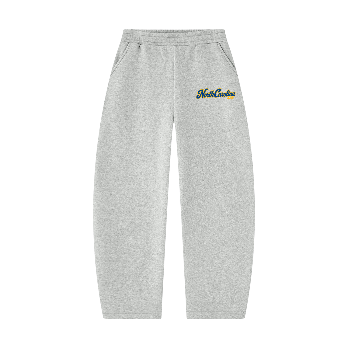 North Carolina A&T Campus Collection wide leg sweatpants on white background