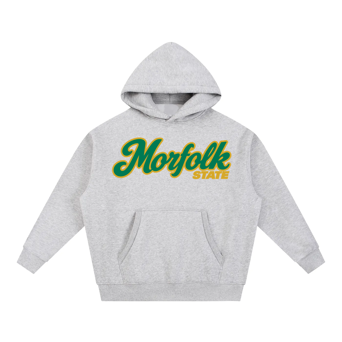 Norfolk State Campus Collection oversized hoodie on white background