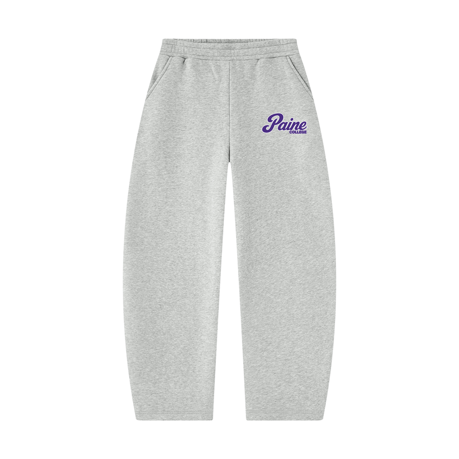 Paine College Campus Collection wide leg sweatpants on white background