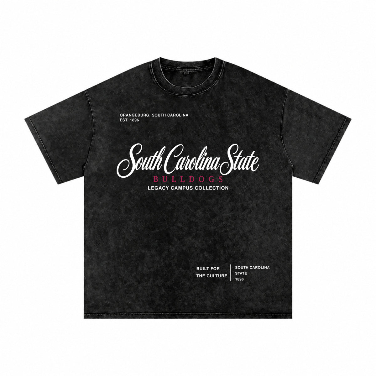 South Carolina State washed black short sleeve shirt front