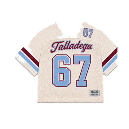 Talladega College Legacy Jersey in cream, front view