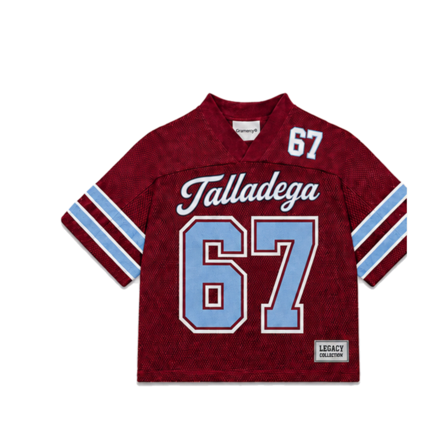 Talladega College Legacy Jersey in regular school colors, front view