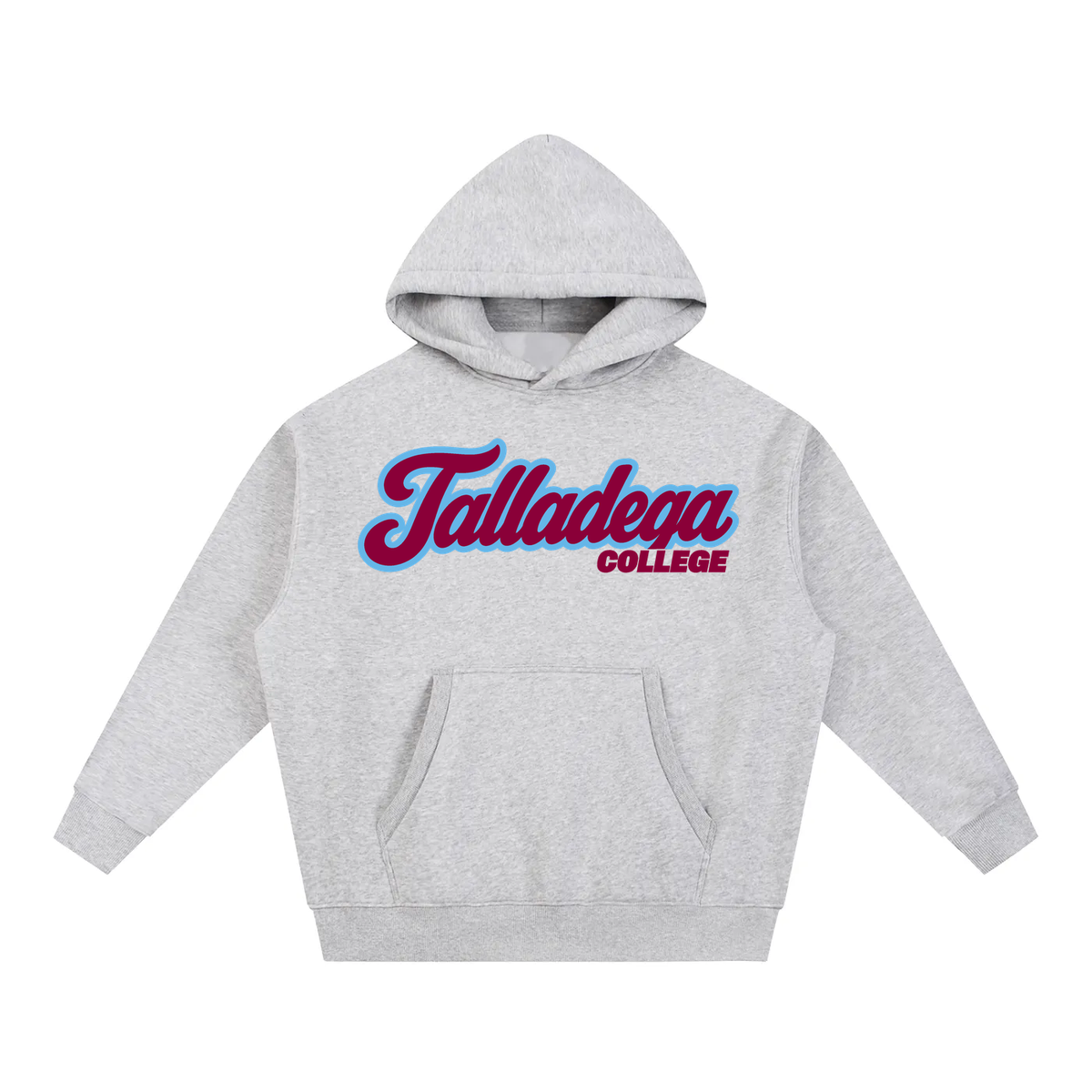 Talladega College Campus Collection oversized hoodie on white background