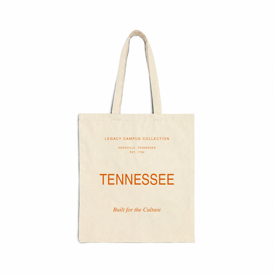 Tennessee Legacy Campus Tote in natural canvas