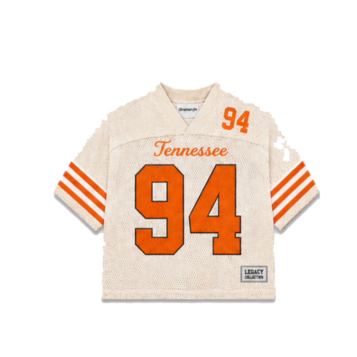 Tennessee Legacy Jersey in cream, front view