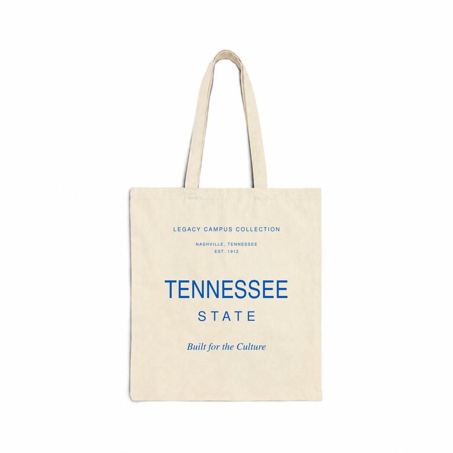 Tennessee State Legacy Campus Tote in natural canvas