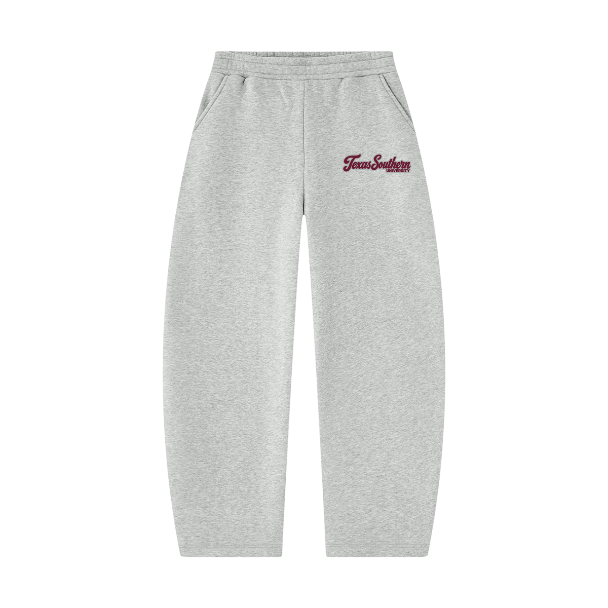 Texas Southern Campus Collection wide leg sweatpants on white background