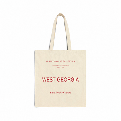 West Georgia Legacy Campus Tote in natural canvas
