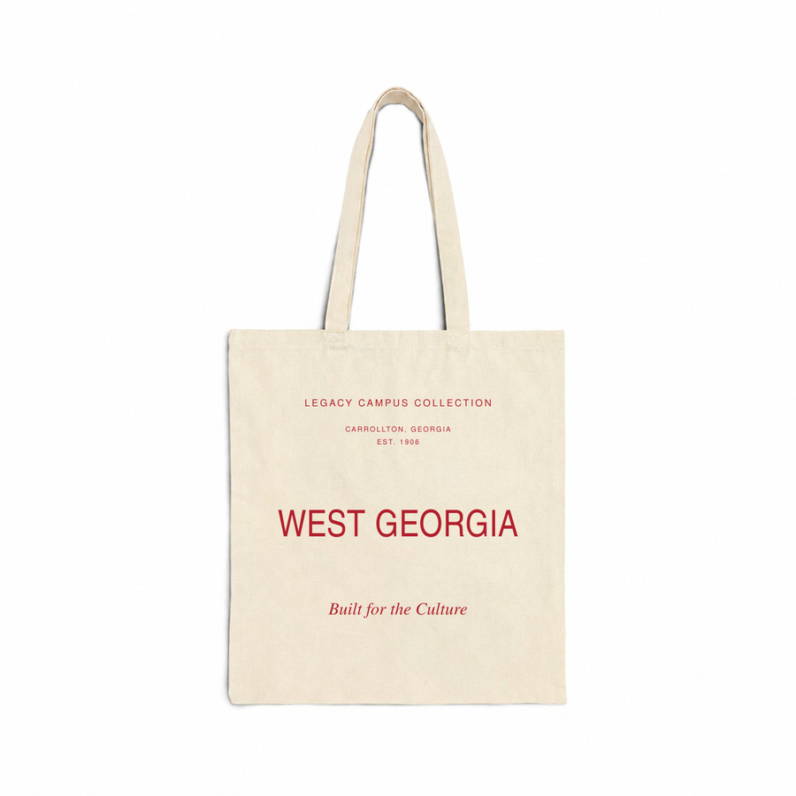 West Georgia Legacy Campus Tote in natural canvas