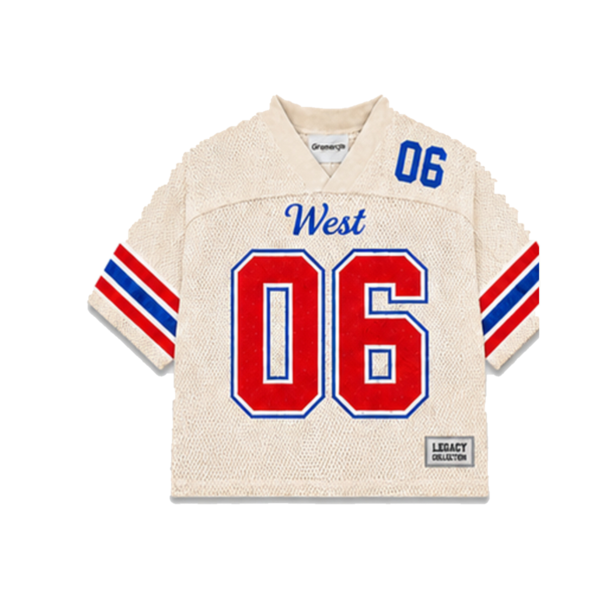 West Georgia Legacy Jersey in cream, front view