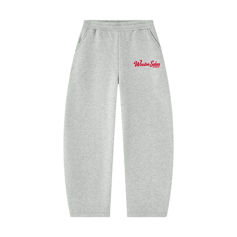 Winston-Salem State Campus Collection wide leg sweatpants on white background